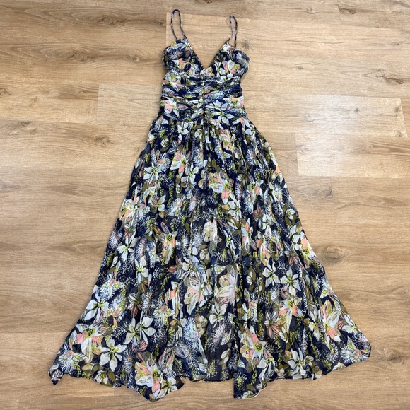 Ruched Waist Floral Maxi Lovette Dress Tanya Taylor - Picture 6 of 14
